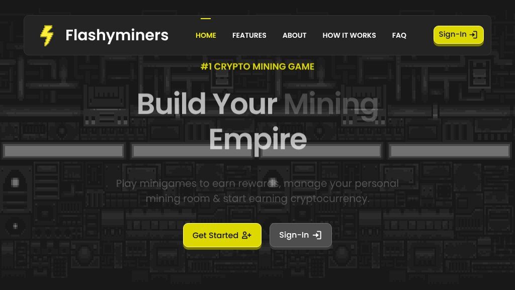 Screenshot of Flashyminers: Dive into the Crypto Mining Gaming Experience