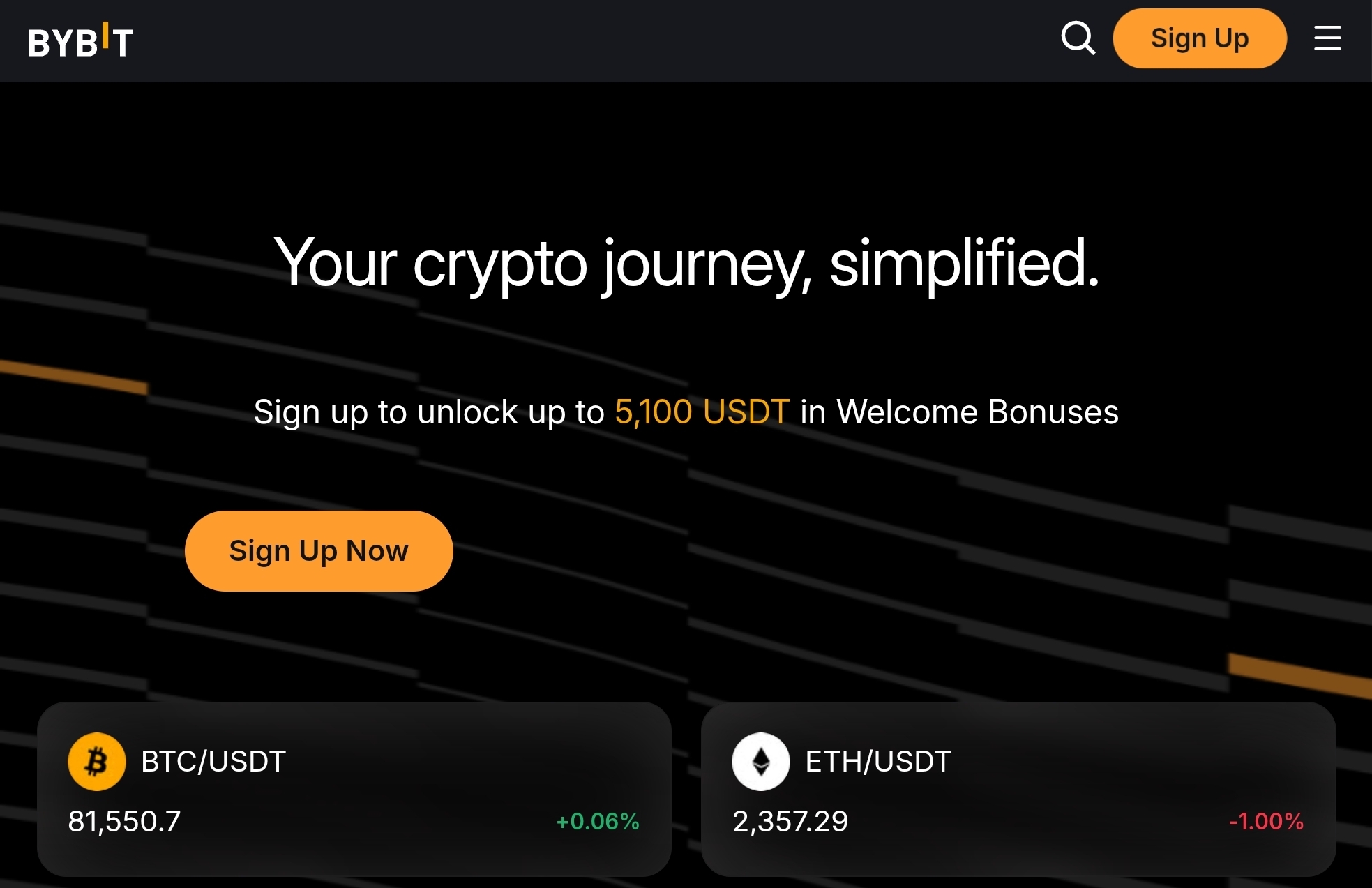 Screenshot of Bybit: Your Gateway to Crypto Trading & Innovation