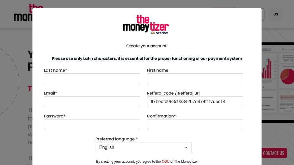 Screenshot of Boost Your Website's Earnings with The Moneytizer