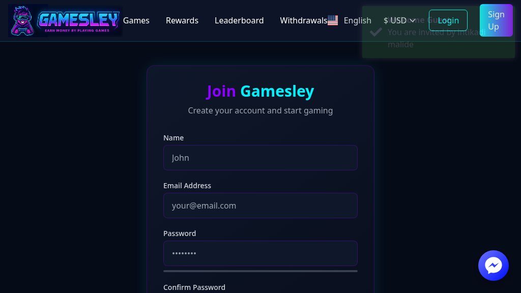 Screenshot of Gamesley: Track Gaming Time, Climb Leaderboards, and Earn Rewards