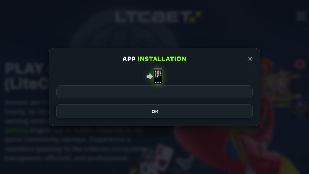 Screenshot of LTC BET WIN Review: Crypto Faucet, Games, Surveys, and Litecoin Rewards