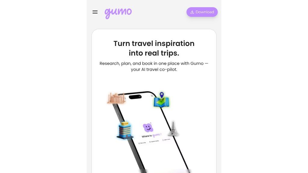 Screenshot of Gumo: AI-Powered Collaborative Planning for Reels, Shorts, and More