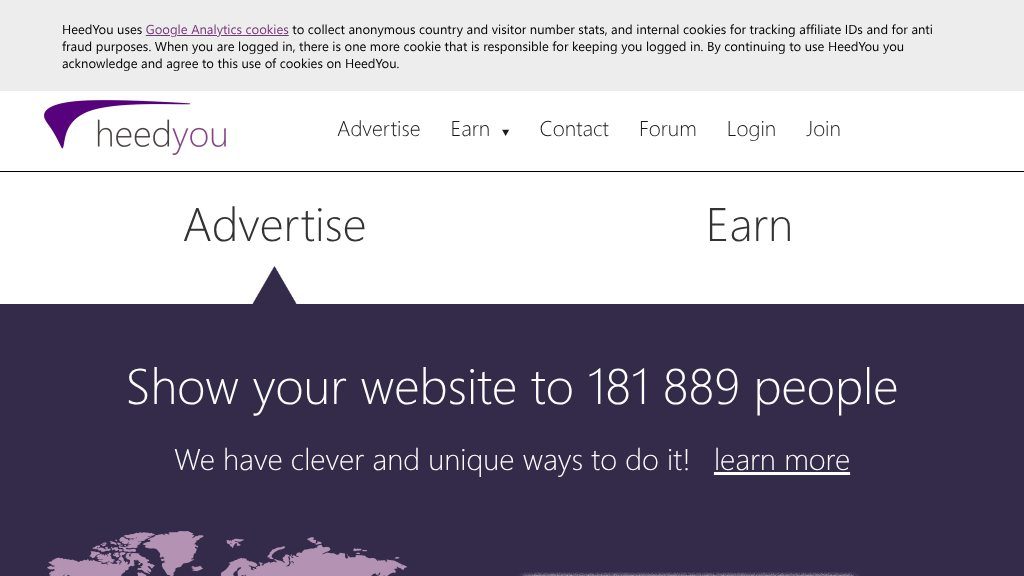 Screenshot of HeedYou: Boost Your Website Traffic and Capture Audience Attention