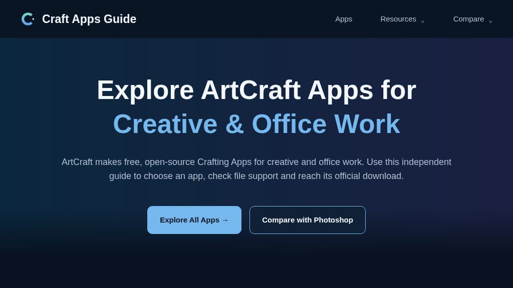 Screenshot of ArtCraft Apps Guide: Free Open-Source Creative and Office Tools