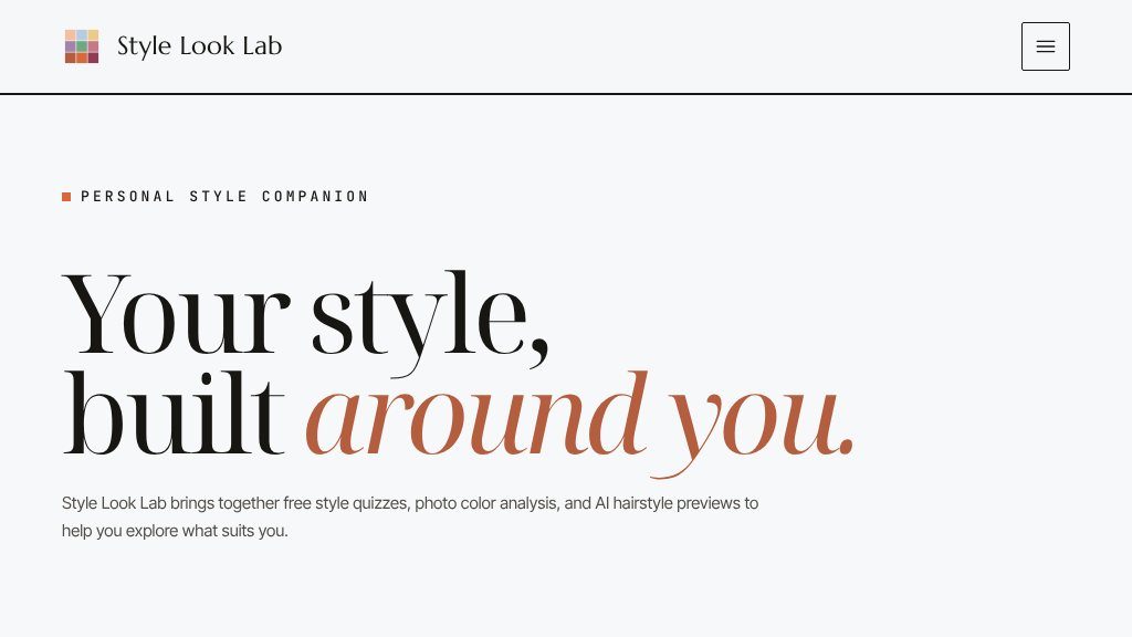 Screenshot of Style Look Lab Review: Seasonal Color Analysis and Hairstyle AI