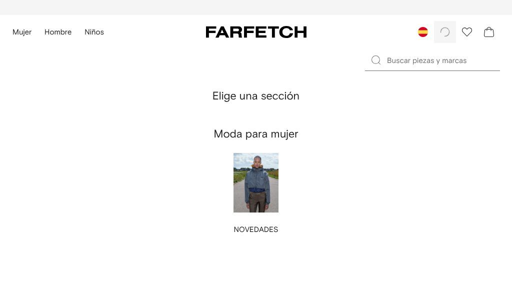 Screenshot of FARFETCH: Luxury Fashion and Designer Shopping Online