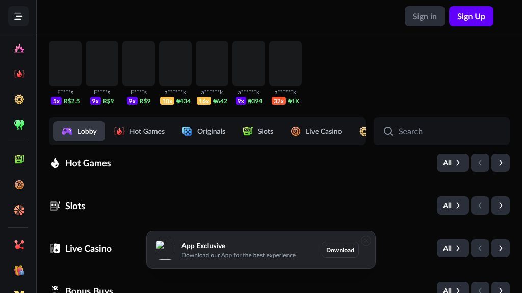 Screenshot of Playing.io Review: Fast Payouts and Exciting Online Casino Games