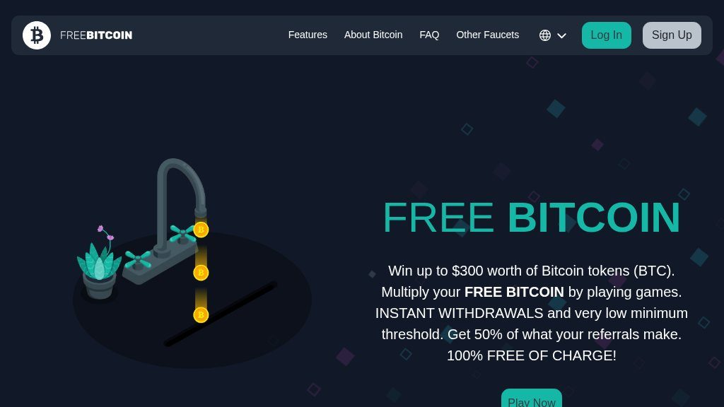 Screenshot of Earn Free Bitcoin Easily with FreeBitcoin.io: A Simple Crypto Faucet and Game