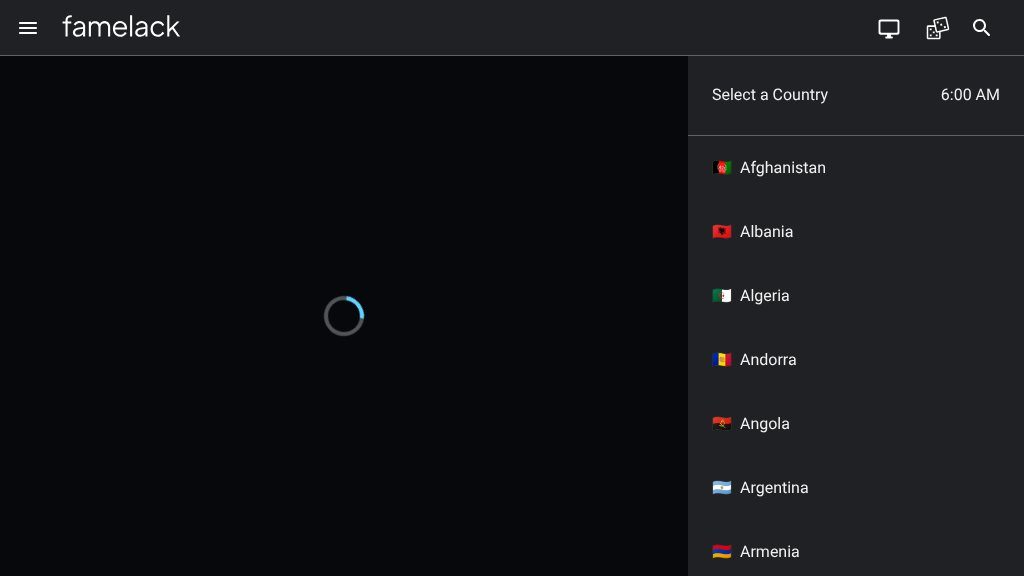 Screenshot of Stream Global TV and Radio Live for Free on Famelack