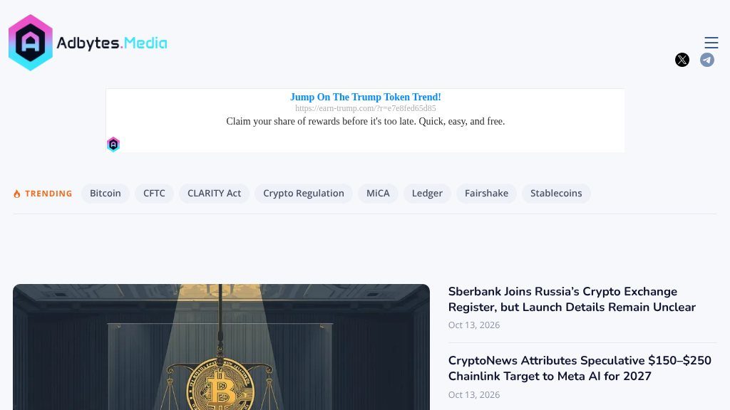 Screenshot of Adbytes.Media Review: Crypto Media Network and Web3 Advertising Platform