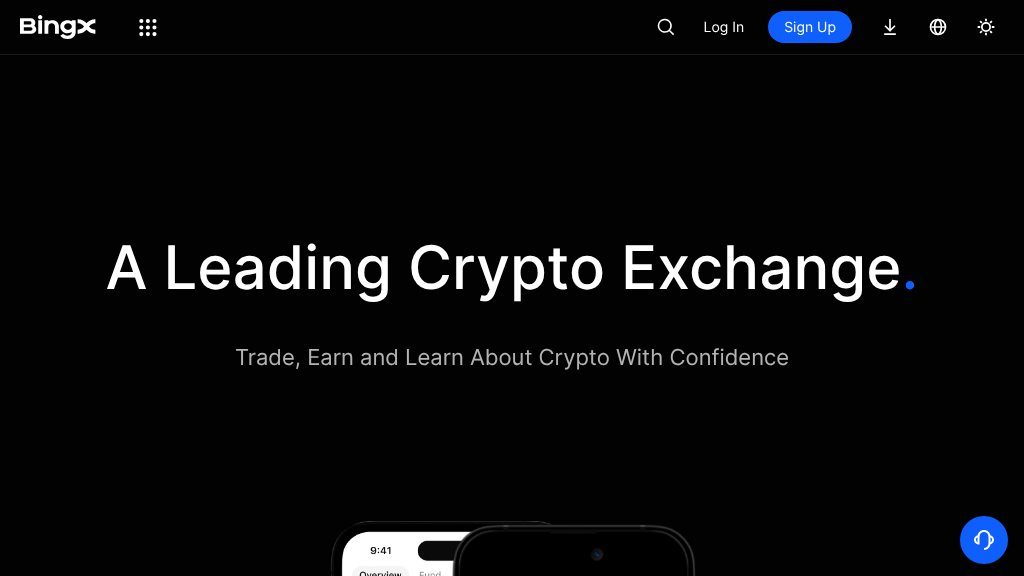 Screenshot of BingX: Your Gateway to Crypto Trading and Social Investing