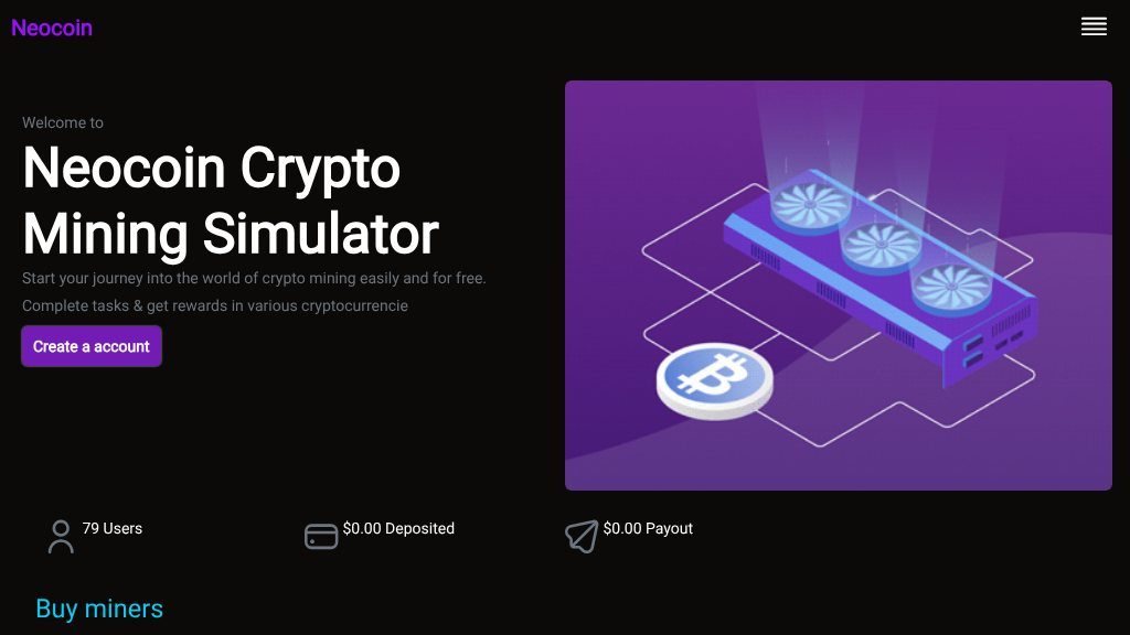 Screenshot of Neocoin: Exploring a Modern Platform for Cryptocurrency Finance
