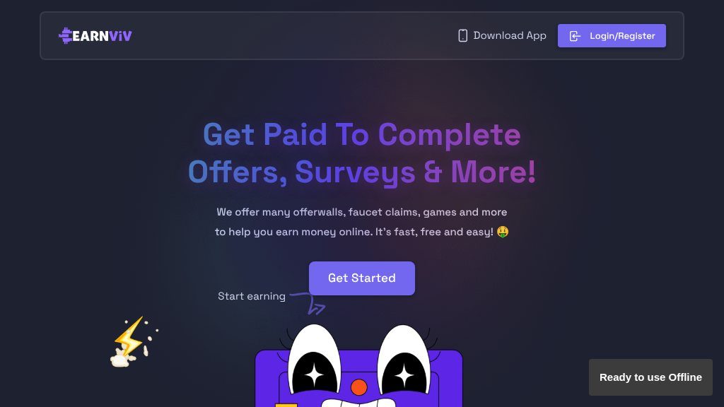 Screenshot of Earnviv Review: Your Guide to Making Money Online with Offers & More