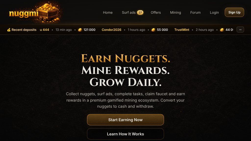 Screenshot of How to Earn Passive Income Online with Nuggmi