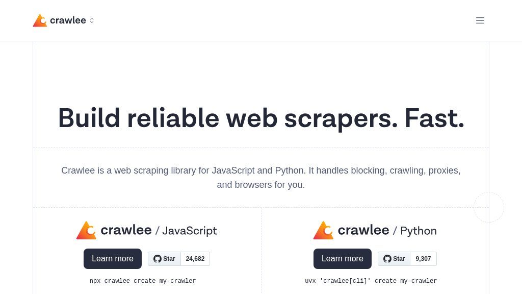 Screenshot of Crawlee: A Practical JavaScript and Python Library for Efficient Web Crawling
