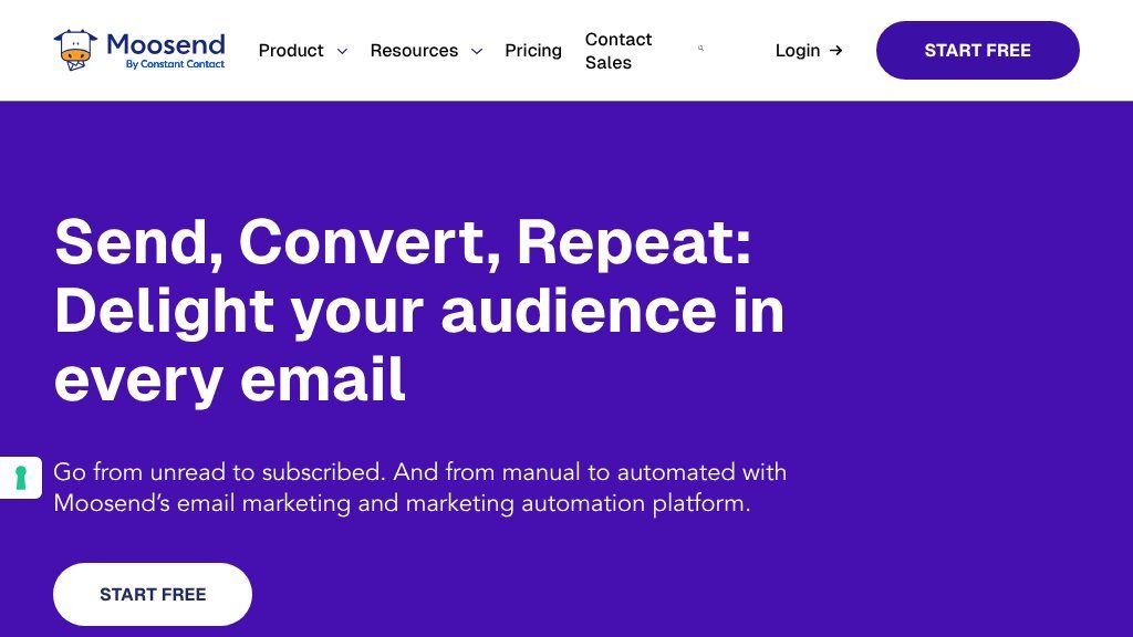 Screenshot of Effective Email Marketing and Automation with Moosend