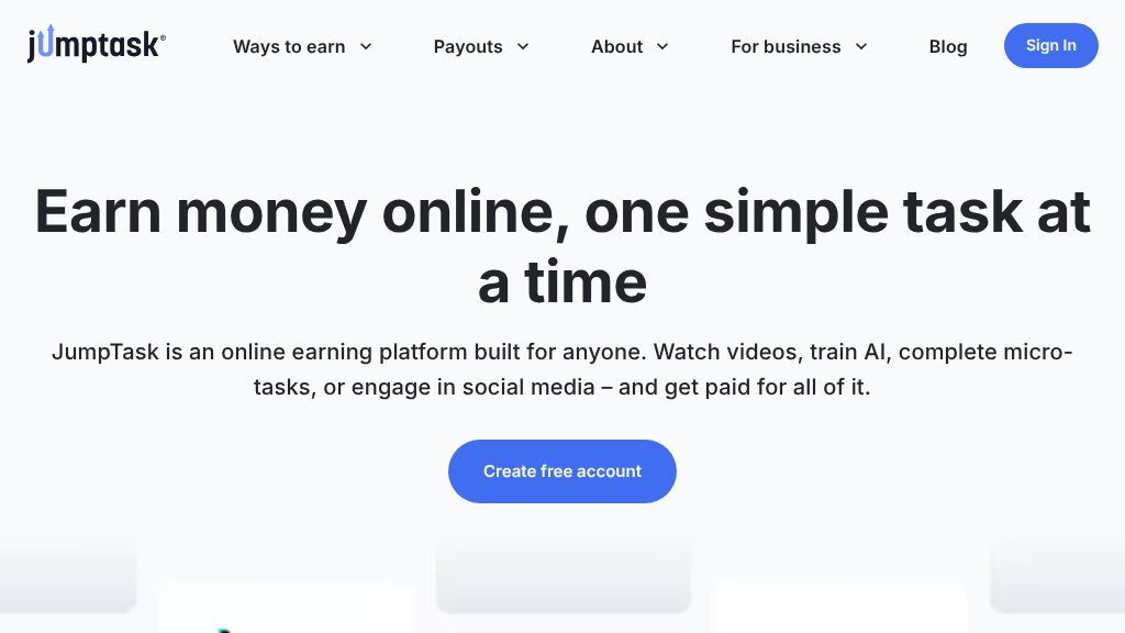 Screenshot of JumpTask: Earn Online with Micro-Tasks and Crypto Rewards