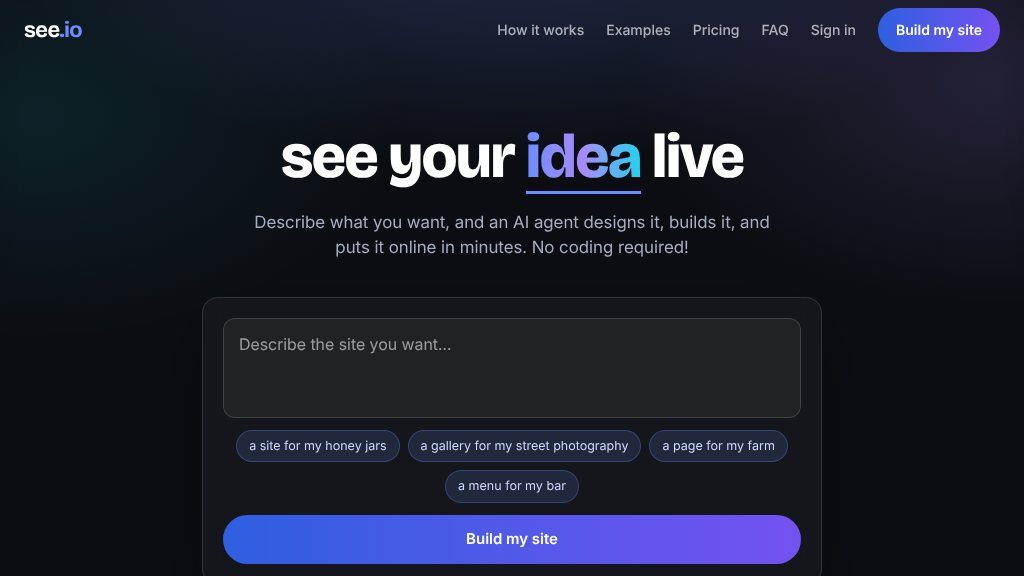 Screenshot of See.io Overview: Online Resources, AI Tools, and Automation Information
