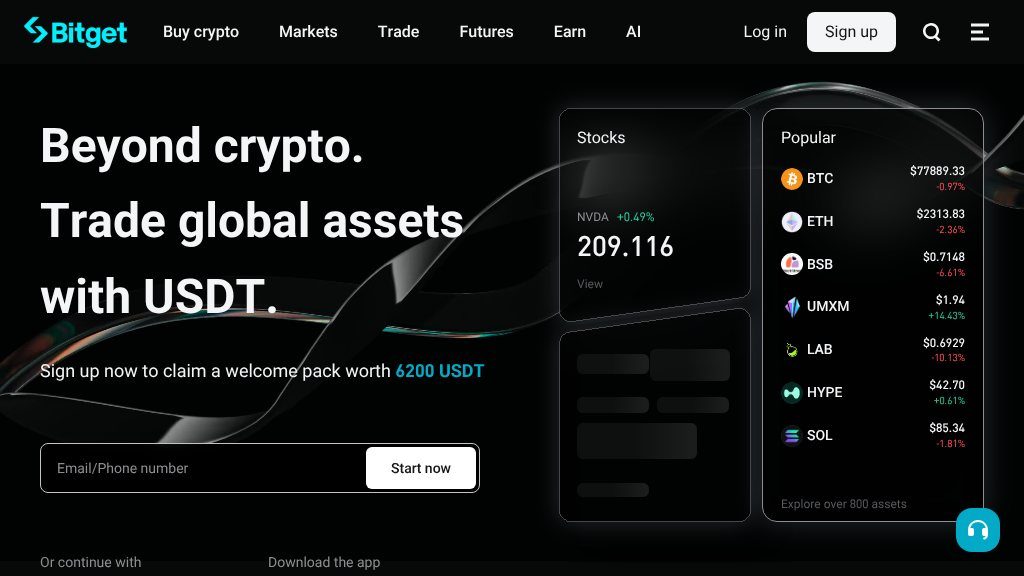 Screenshot of Bitget: Your Gateway to Global Crypto Trading and Copy Trading