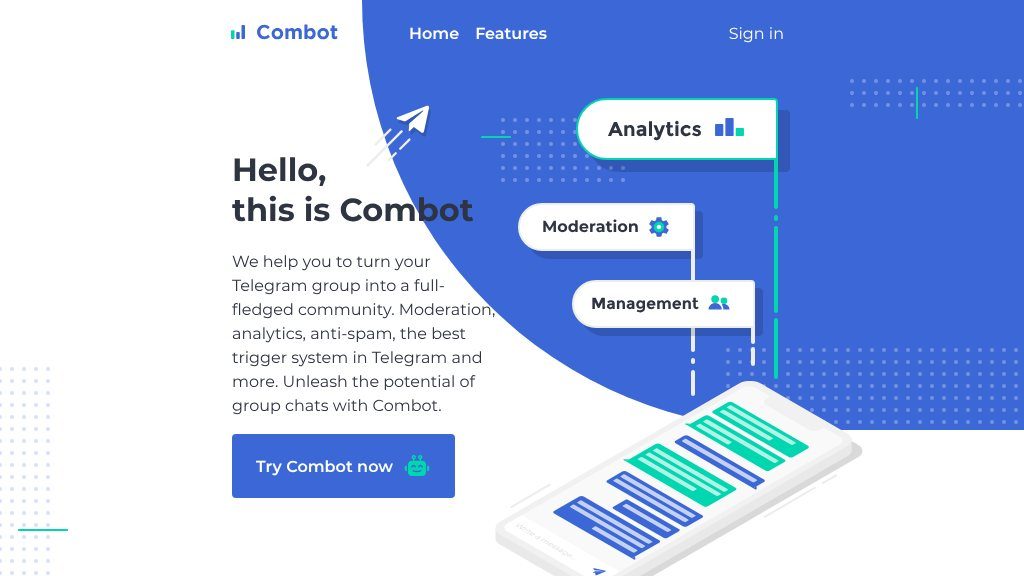 Screenshot of Combot: Your Telegram Chat Management Powerhouse