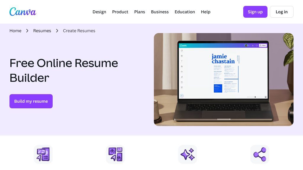 Screenshot of Design Professional Resumes Easily with Canva's Resume Maker