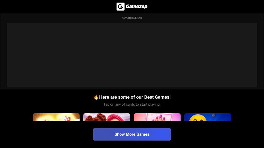 Screenshot of Discover Instant Fun with 250+ Free Browser Games on Gamezop