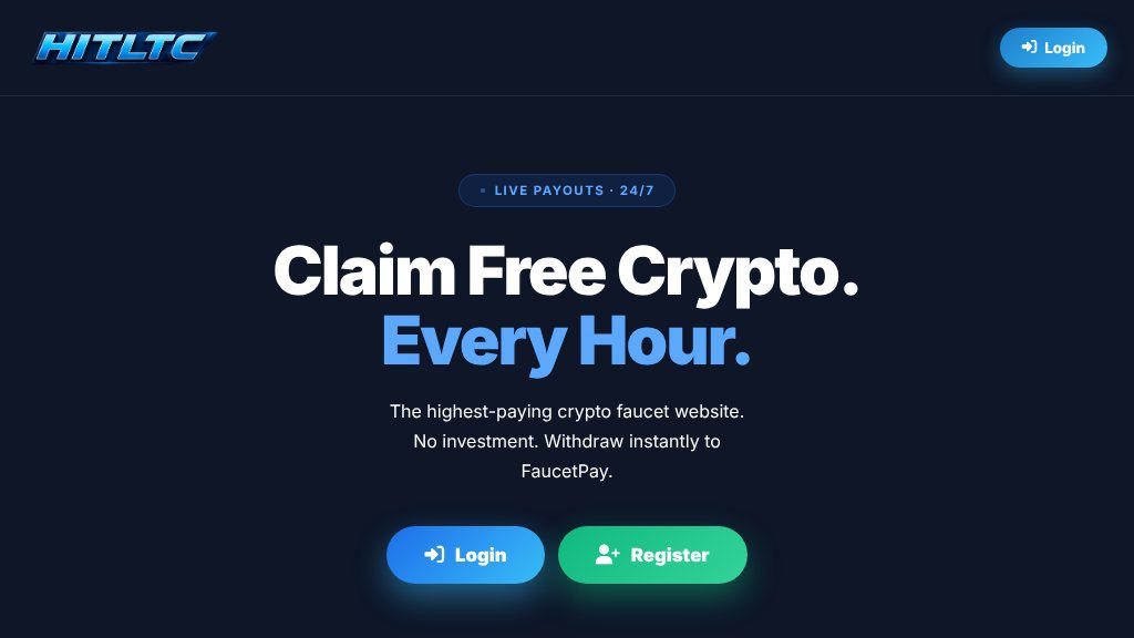 Screenshot of HITLTC Review: Hourly Crypto Faucet Claims and FaucetPay Withdrawals